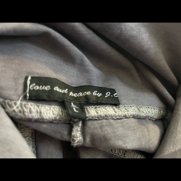 NWT Love And Peace By J.O. Large Charcoal Leggings Yoga Pants High Waist Regular - Picture 5 of 7